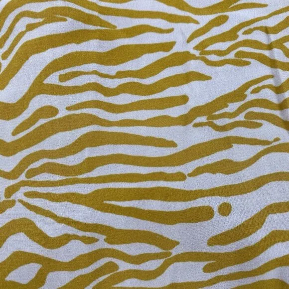 Anthropologie MAEVE Size XL Amira Utility Shirt Yellow Zebra Print - Picture 11 of 12